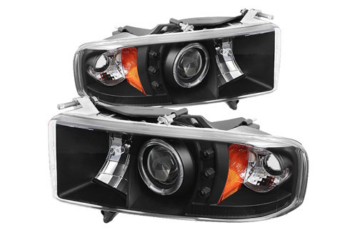 Spyder Projector Black LED Headlights 94-01 DODGE RAM Sport - Click Image to Close
